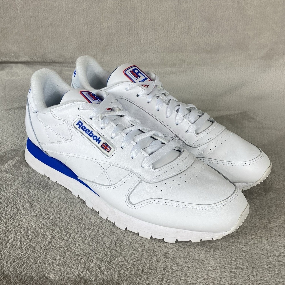 Reebok Classic Sneakers Shoes Mens Size 11 White Leather Retro Athletic